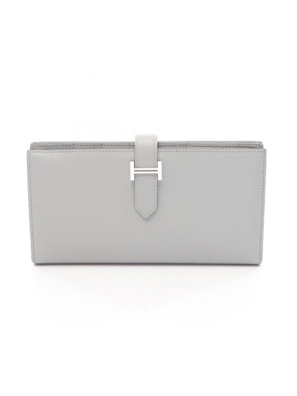 Hermes Bifold Wallet Bearn Soufflet Blue Glacier Leather